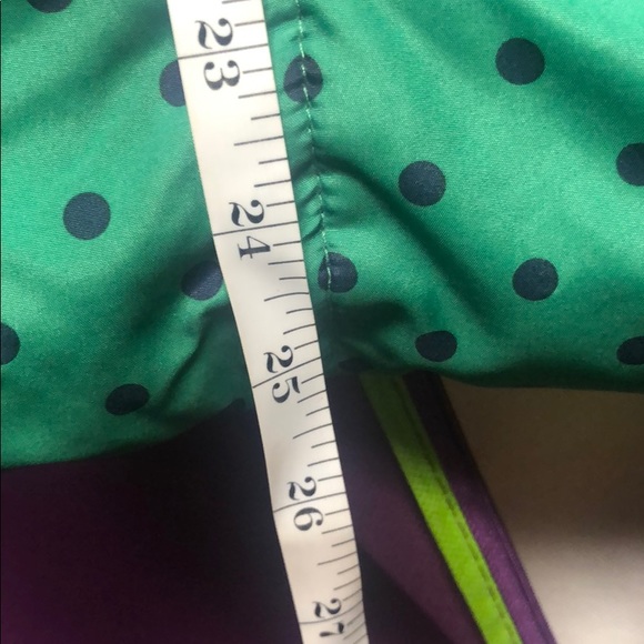 Green and blue polka dot puffer vest with pockets - Picture 3 of 4